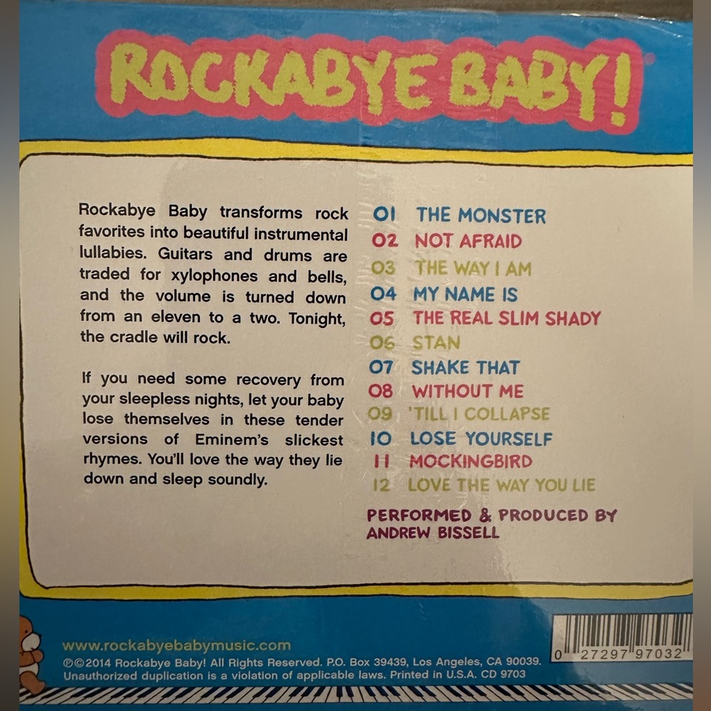 NWT Rockabye Baby Lullaby Eminem CD - Picture 2 of 2